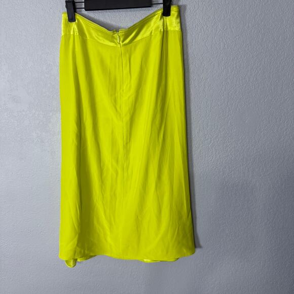 Rag & Bone Lucille Silk Midi Skirt Green Size 4 - Picture 2 of 10